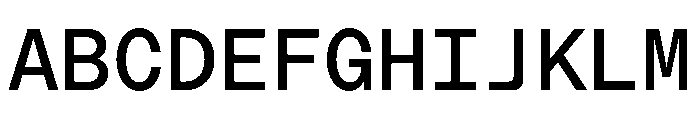 ModernGothicMono Regular Font UPPERCASE