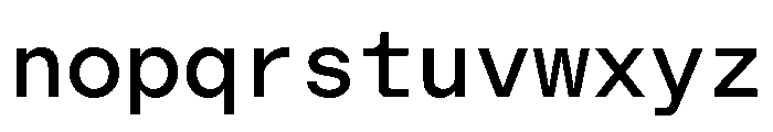 ModernGothicMono Regular Font LOWERCASE