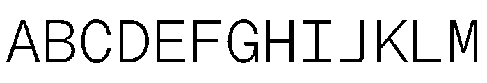 ModernGothicMono Thin Font UPPERCASE