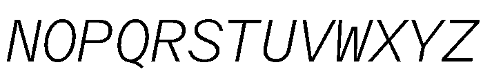 ModernGothicMono ThinItalic Font UPPERCASE