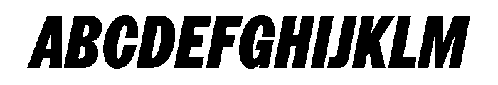 ModernGothicPoster BlackItalic Font UPPERCASE