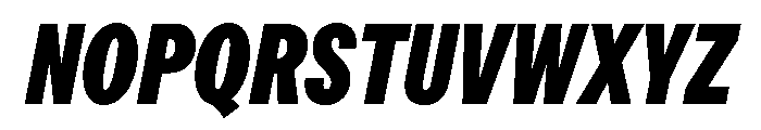 ModernGothicPoster BlackItalic Font UPPERCASE