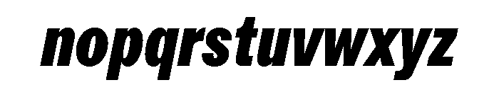 ModernGothicPoster BlackItalic Font LOWERCASE