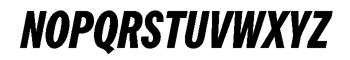 ModernGothicPoster BoldItalic Font UPPERCASE