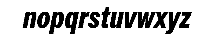 ModernGothicPoster BoldItalic Font LOWERCASE
