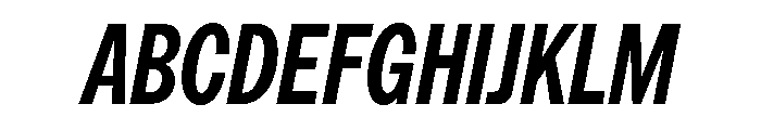 ModernGothicPoster MediumItalic Font UPPERCASE