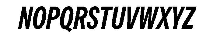 ModernGothicPoster MediumItalic Font UPPERCASE