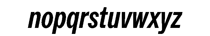 ModernGothicPoster MediumItalic Font LOWERCASE