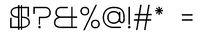 Modernita Light Font OTHER CHARS