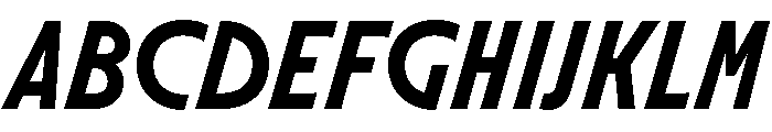 Molitor DisplayBoldItalic Font UPPERCASE
