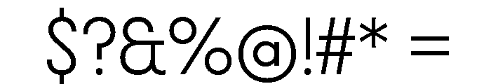 Molitor DisplayLight Font OTHER CHARS