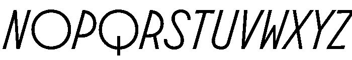 Molitor DisplayLightItalic Font UPPERCASE