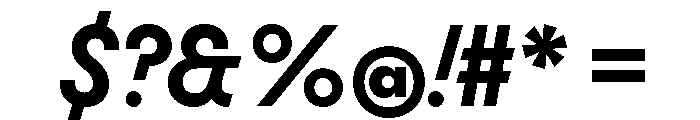 Molitor TextBoldItalic Font OTHER CHARS