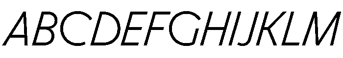 Molitor TextLightItalic Font UPPERCASE