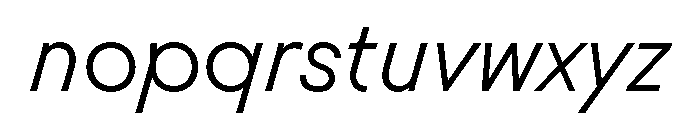 Molitor TextLightItalic Font LOWERCASE