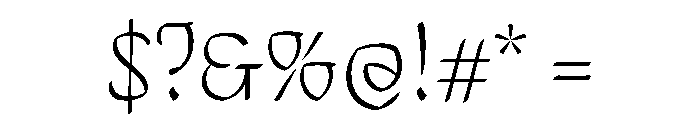 Mollydooker Light Instance Font OTHER CHARS