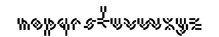 Monoform 2Color Font LOWERCASE