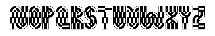 Monoform 3Color Font UPPERCASE