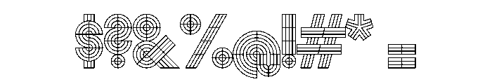 Monoform DisplayGrid Font OTHER CHARS