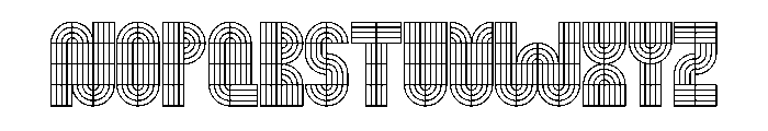 Monoform DisplayGrid Font UPPERCASE