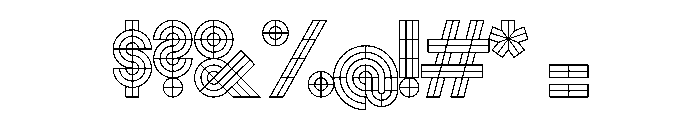 Monoform Grid Font OTHER CHARS