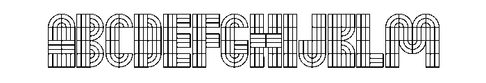 Monoform Grid Font UPPERCASE