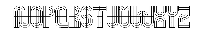 Monoform Grid Font UPPERCASE