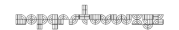 Monoform Grid Font LOWERCASE