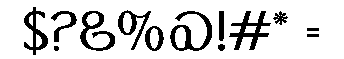 MonolithRoman Regular Font OTHER CHARS