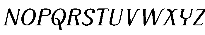 MonolithRoman RegularItalic Font UPPERCASE