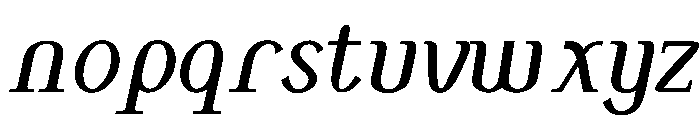 MonolithRoman RegularItalic Font LOWERCASE