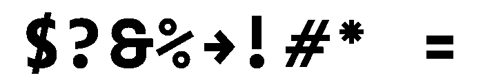 Monotonous Black Font OTHER CHARS