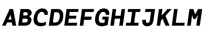 Monotonous BlackItalic Font UPPERCASE