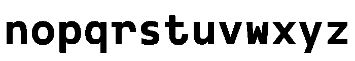 Monotonous Black Font LOWERCASE