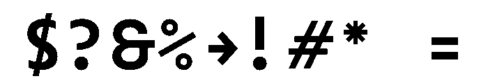 Monotonous Bold Font OTHER CHARS