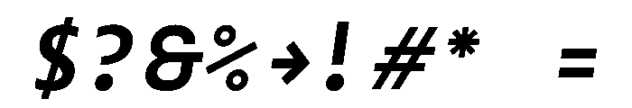 Monotonous BoldItalic Font OTHER CHARS