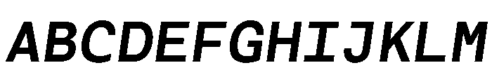 Monotonous BoldItalic Font UPPERCASE