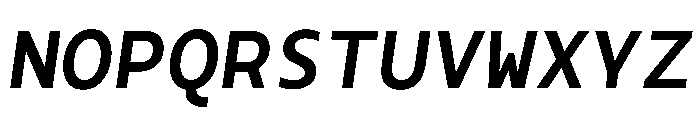 Monotonous BoldItalic Font UPPERCASE