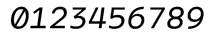 Monotonous Italic Font OTHER CHARS