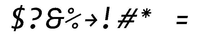 Monotonous Italic Font OTHER CHARS