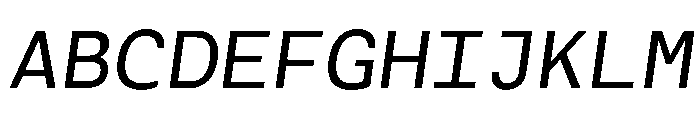 Monotonous Italic Font UPPERCASE