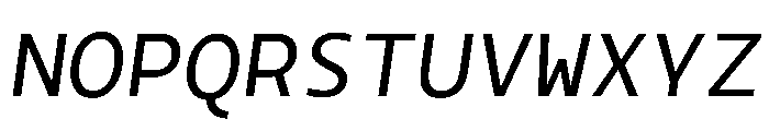 Monotonous Italic Font UPPERCASE