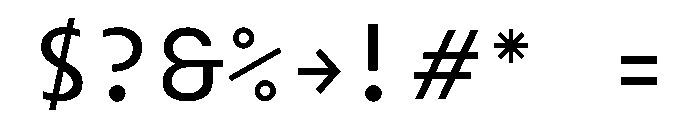 Monotonous Font OTHER CHARS