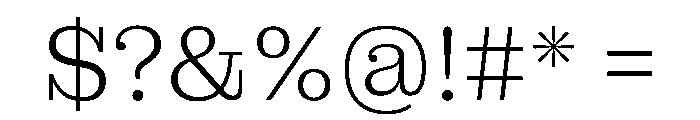 MontaguSlab Light Instance Font OTHER CHARS