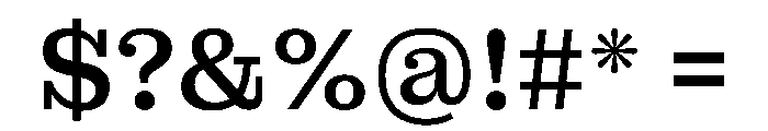 MontaguSlab Medium Instance Font OTHER CHARS