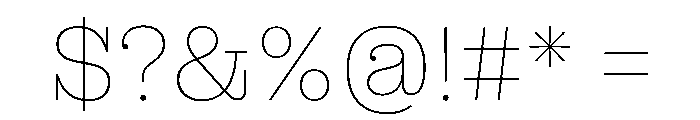 MontaguSlab Thin Instance Font OTHER CHARS