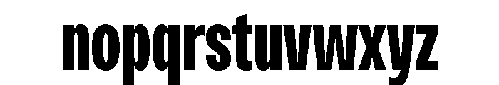 Monument Black Condensed Extended Font LOWERCASE