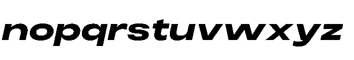 Monument Black Extended 2 Alt2 Font LOWERCASE