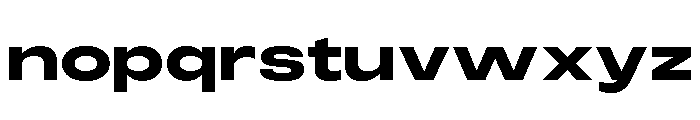 Monument Black Extended Font LOWERCASE