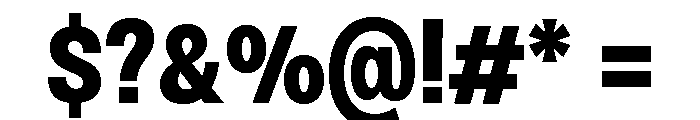 Monument Black Narrow Extended 2 Font OTHER CHARS